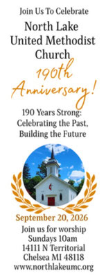 North Lake UMC 190th Anniversary