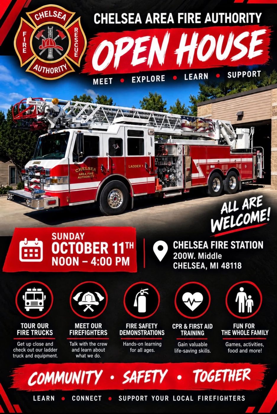 Oct. 11: Chelsea Area Fire Authority Annual Open House | The Chelsea Post